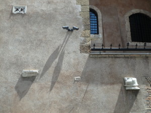 Wall in Trastevere right by our apartment.